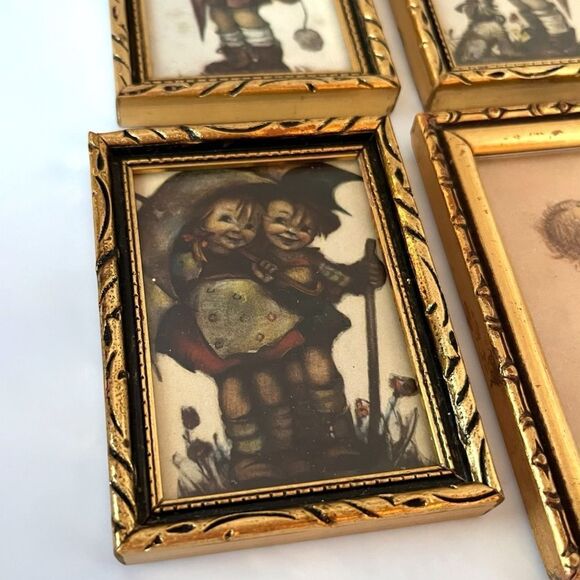 Vintage Hummel Children Framed Mini Art Prints - Picture 2 of 6